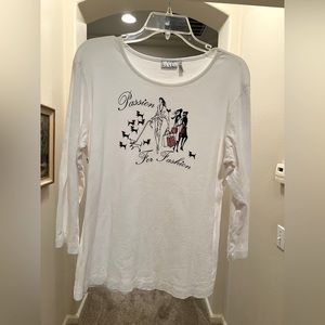 Nicole Miller Passion For Fashion top size large.